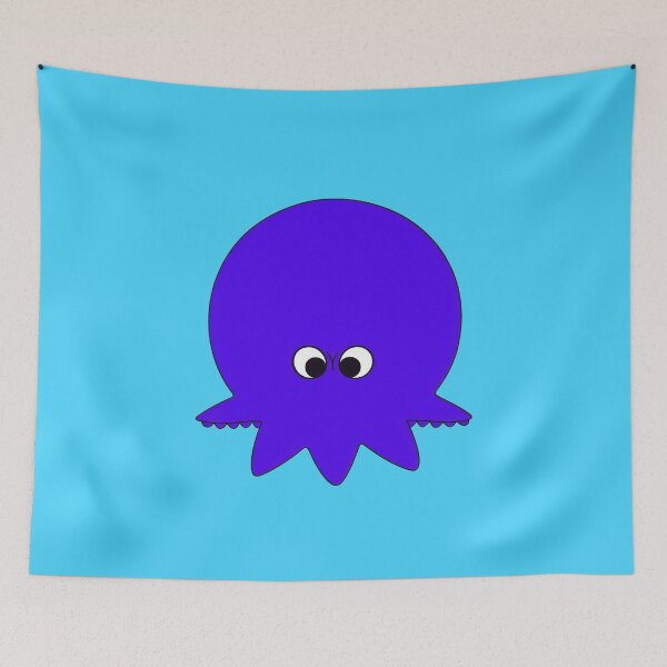 Item preview, Purple cartoonish round octopus V designed and sold by BrachiaST.