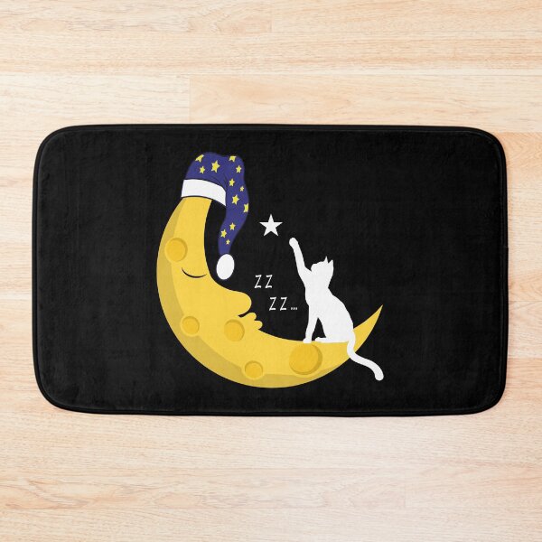 Item preview, Cat & Crescent Moon & Star designed and sold by MagiqueStickers ⭐⭐⭐⭐⭐.