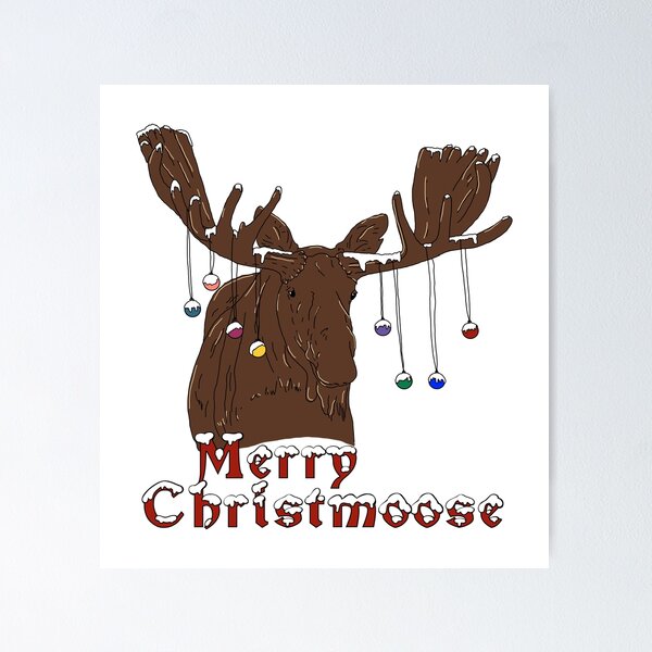 Item preview, Merry Christmas Moose designed and sold by HRSCreates.