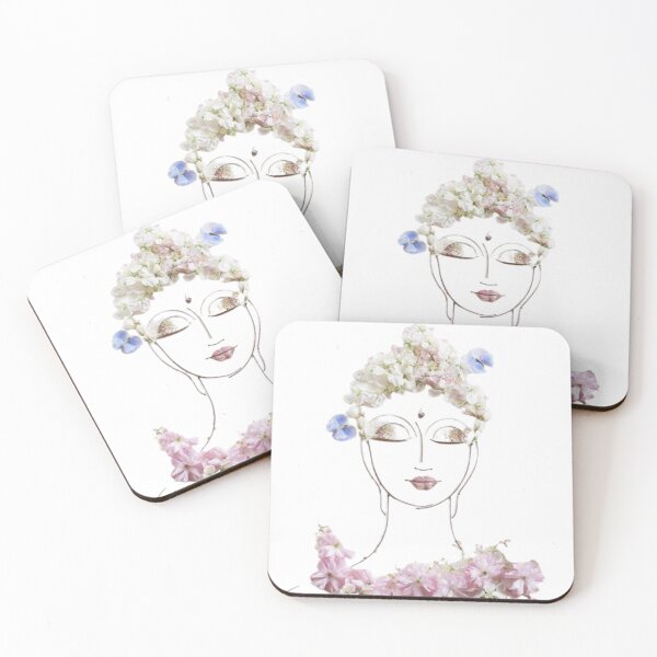 Item preview, Plant Head Woman Art | Woman with plants on her head poster | Flower Woman Art | Woman with flower head | Artistic woman line drawing designed and sold by Artistedesign.