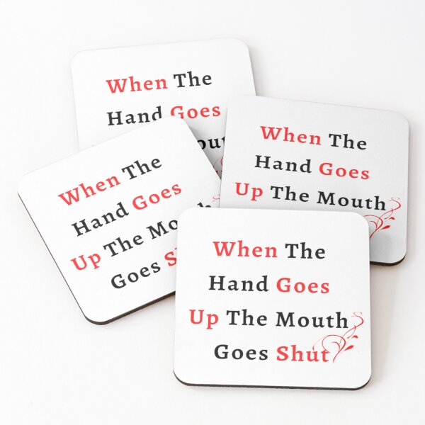 Item preview, when the hand goes up the mouth goes shut designed and sold by Thishu's Glowing_Dark.