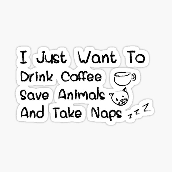 Anima Coffee Nap Lover Veterinarians Funny Gif Sticker