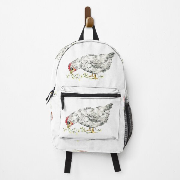 Item preview, Cute little grey hen eating grass designed and sold by janesg.