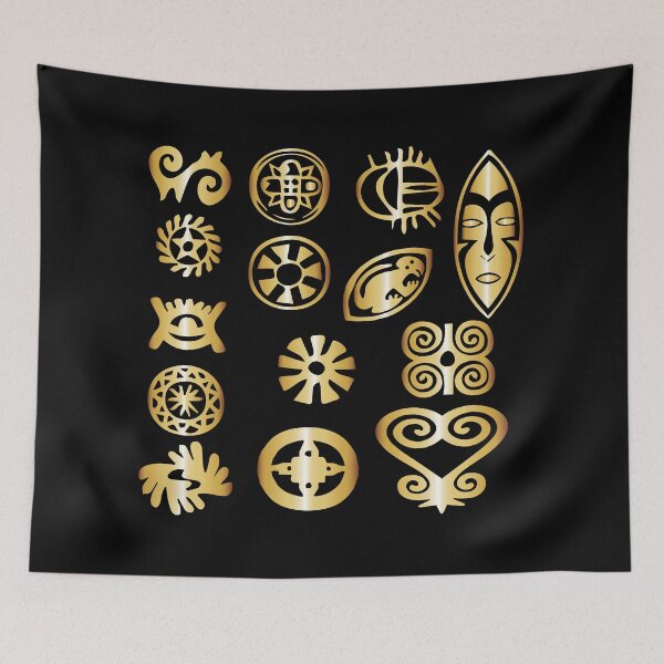 Item preview, Símbolo Adinkra Africano amarelo dourado designed and sold by GirlaineSQ.