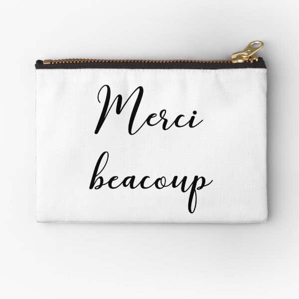 Merci beacoup Zipper Pouch