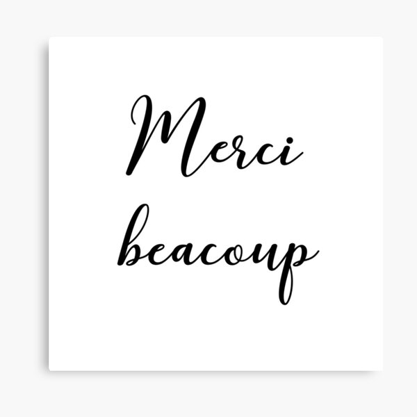 Merci beacoup Canvas Print