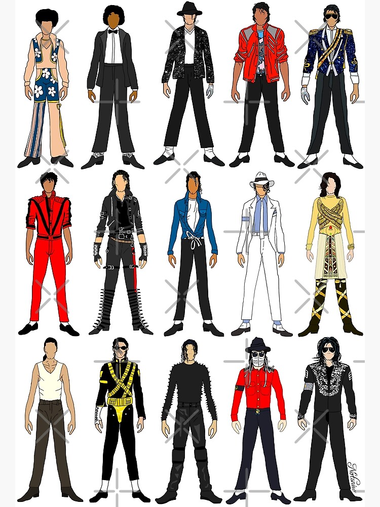 Outfits of King Jackson Pop Music Fashion Photographic Print for
