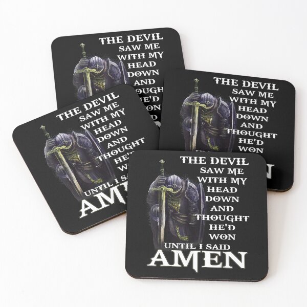 Item preview, The Devil Saw Me with My Head Down and Thought He'd Won until I Said AMEN designed and sold by Big Twelve.