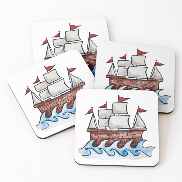 Item preview, Ship/Boat Watercolor designed and sold by kmstudio.