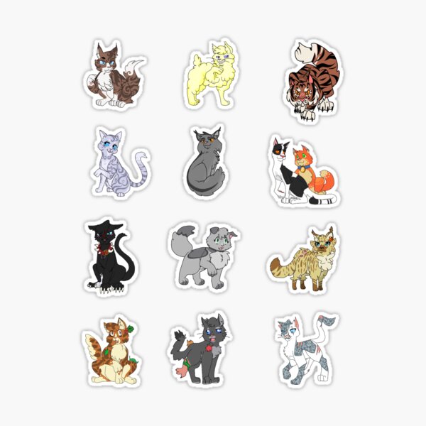 Warrior cats pattern 2 Sticker for Sale by strawbebehmod