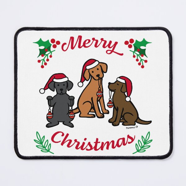 Item preview, Three Labradors and Christmas Ornaments B designed and sold by HappyLabradors.