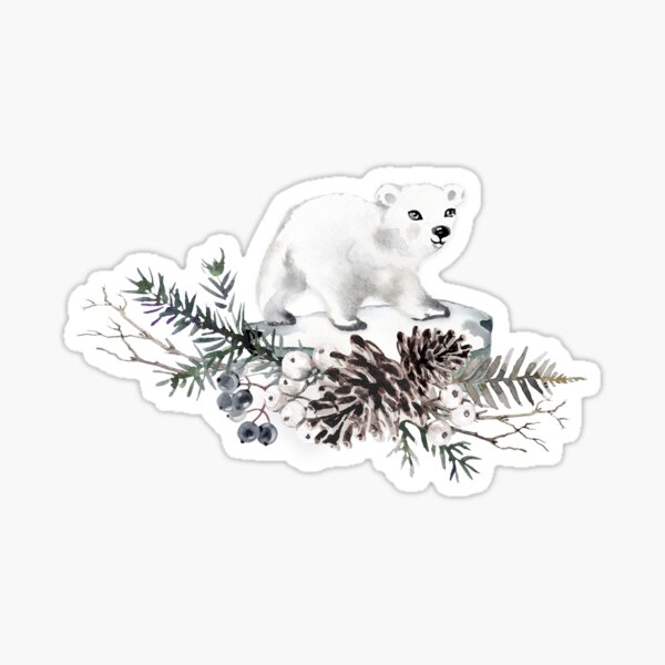 Polar Bear Sticker for Sale by ThistleandFox