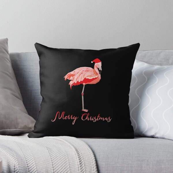 Flamingo christmas outlet pillow