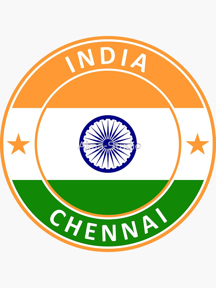 "Chennai, India" Sticker for Sale by AlmaStudio Redbubble