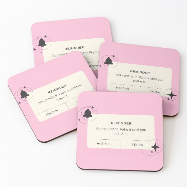 Item preview, Confidence is Key - Fake it Until You Make It Print designed and sold by Femme Pastel Collective.