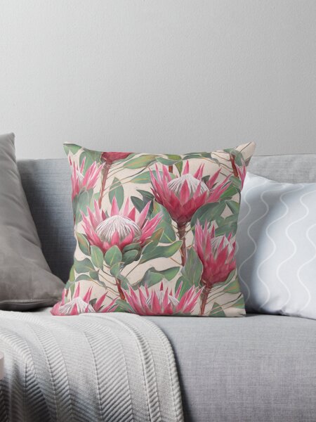 Item preview, Painted King Proteas on Cream  designed and sold by micklyn.