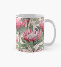Painted King Proteas on Cream Mug