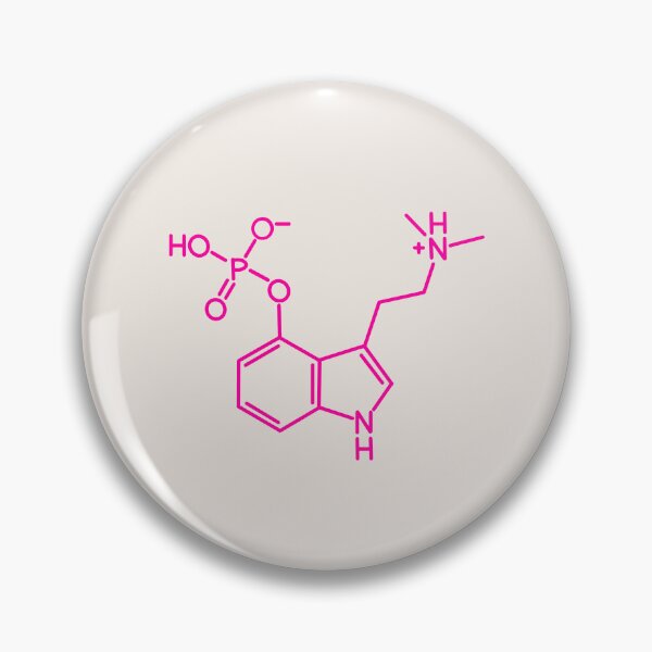 Item preview, Hot pink psilocybin molecule on neutral designed and sold by saint-shores.
