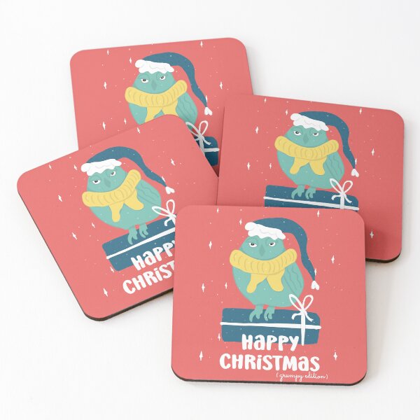 Item preview, Happy Christmas - Grumpy Edition -  Owls Greetings collection - RGBY designed and sold by MaddaMom.