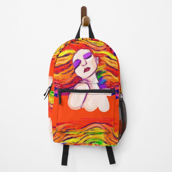 Item preview, Relaxed woman with rainbow hair designed and sold by Elnica.