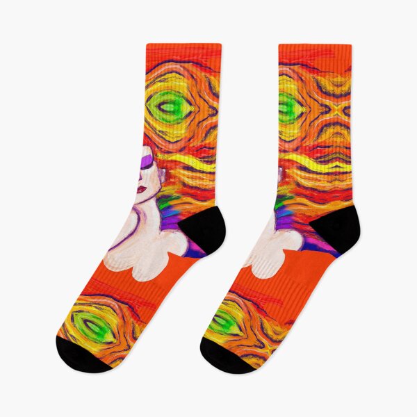 Item preview, Relaxed woman with rainbow hair designed and sold by Elnica.