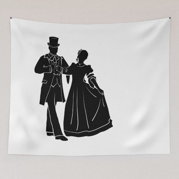 Item preview, The Nutcracker Party Parents Silhouette designed and sold by Claudia McBain.