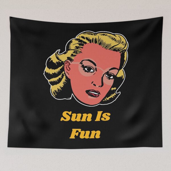 Item preview, 'Sun is fun' Pinup Girl - Retro Design for T-shirts, mugs, phone cases and other accessories designed and sold by Ridiculam Toga.