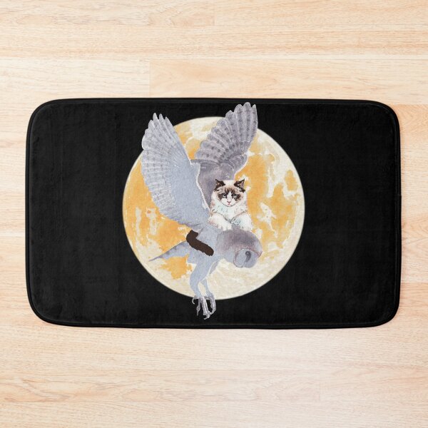 Item preview, A CAT AND AN OWL, FULL MOON FLIGHT designed and sold by FlutteringWings.