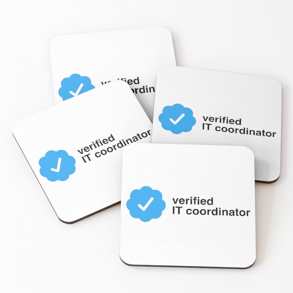 Item preview, Verified IT coordinator | certification checkmark designed and sold by CodingStore  ★★★★★.