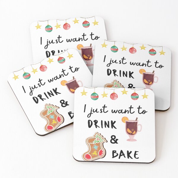 Item preview,  I just want to drink wine and bake cookies designed and sold by Inspirely.
