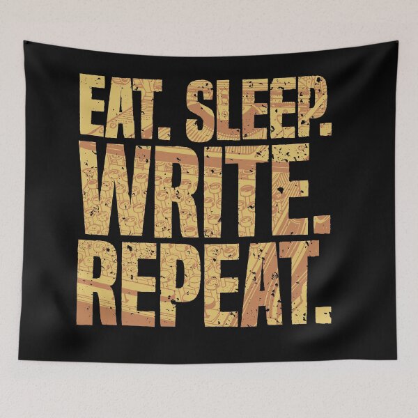 Item preview, Eat Sleep Write Repeat Funny Author Writer Distressed designed and sold by udesignstudio.