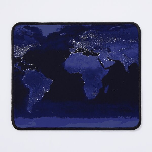 Item preview, Map of Earth at Night.... Continental Lights designed and sold by WanderingLife.