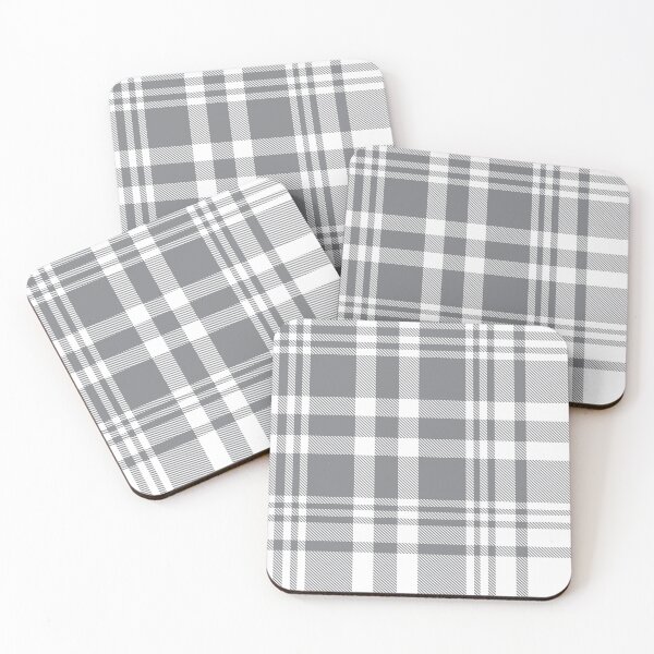 Item preview, Gray and White Tartan Plaid Pattern designed and sold by thelustrous.
