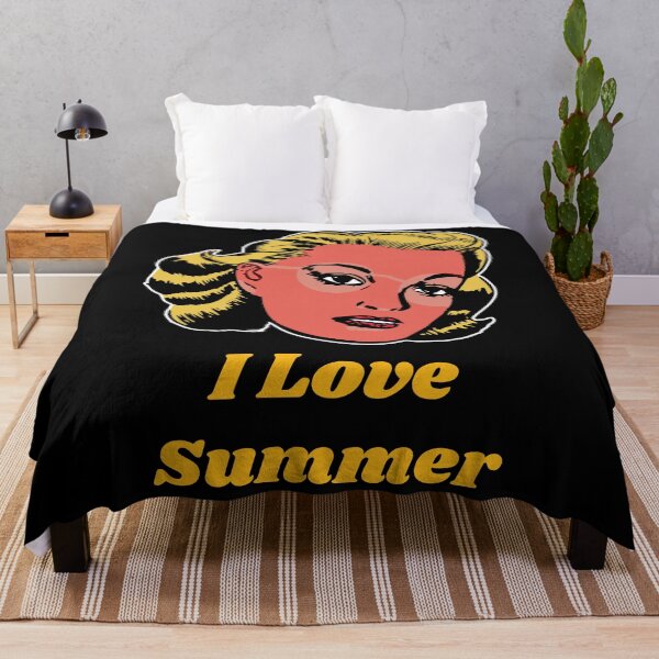 Item preview, 'I Love Summer' Pinup Girl - Retro Design for T-shirts, mugs, phone cases and other accessories designed and sold by Ridiculam Toga.