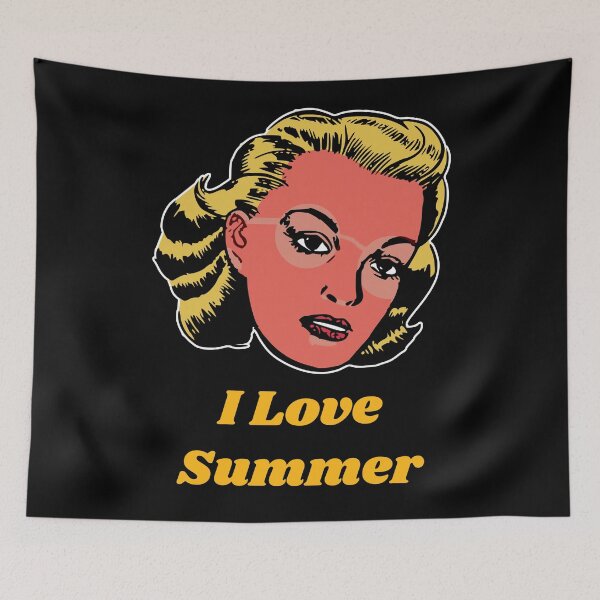 Item preview, 'I Love Summer' Pinup Girl - Retro Design for T-shirts, mugs, phone cases and other accessories designed and sold by Ridiculam Toga.