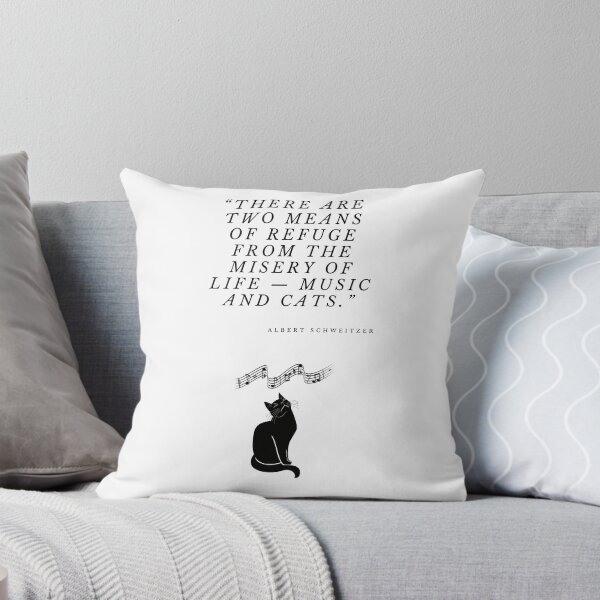 Item preview,  Quote There are two means of refuge from the misery of life - music and cats designed and sold by Kattcatty.