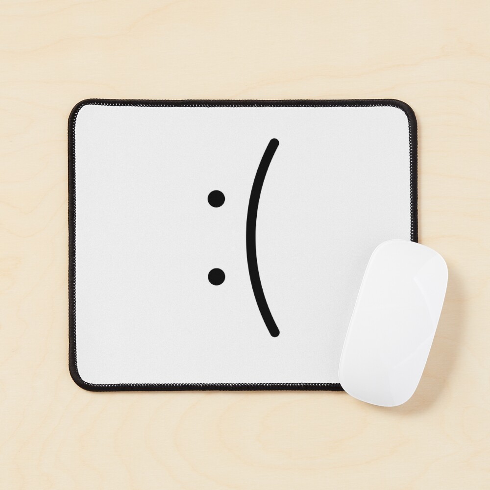 "Sad face, emojis, emoji face, emoji, emoji sad face" Mouse Pad for