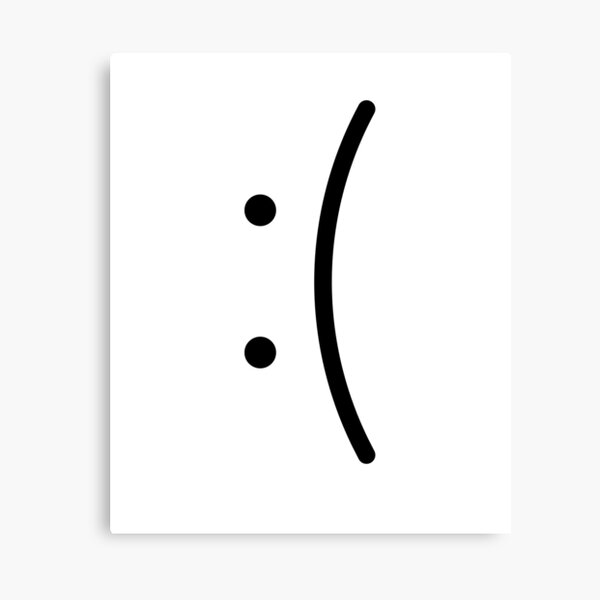 Lienzos Emoji Cara Triste Redbubble