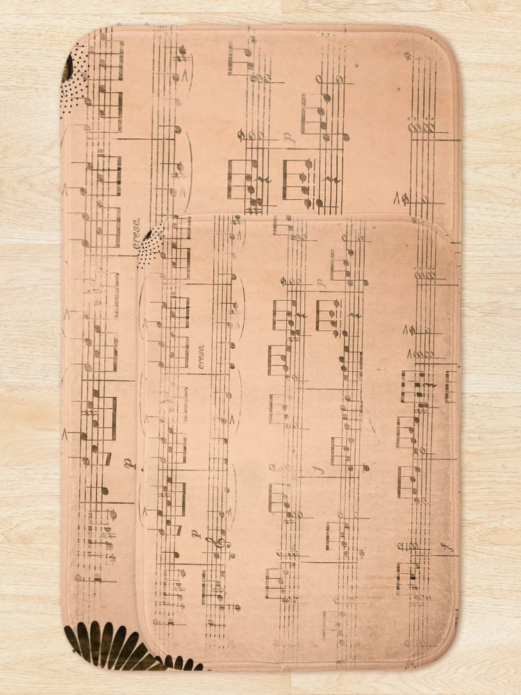 Thumbnail 5 of 6, Bath Mat, Musical notes script designed and sold by Graphics By Craig.