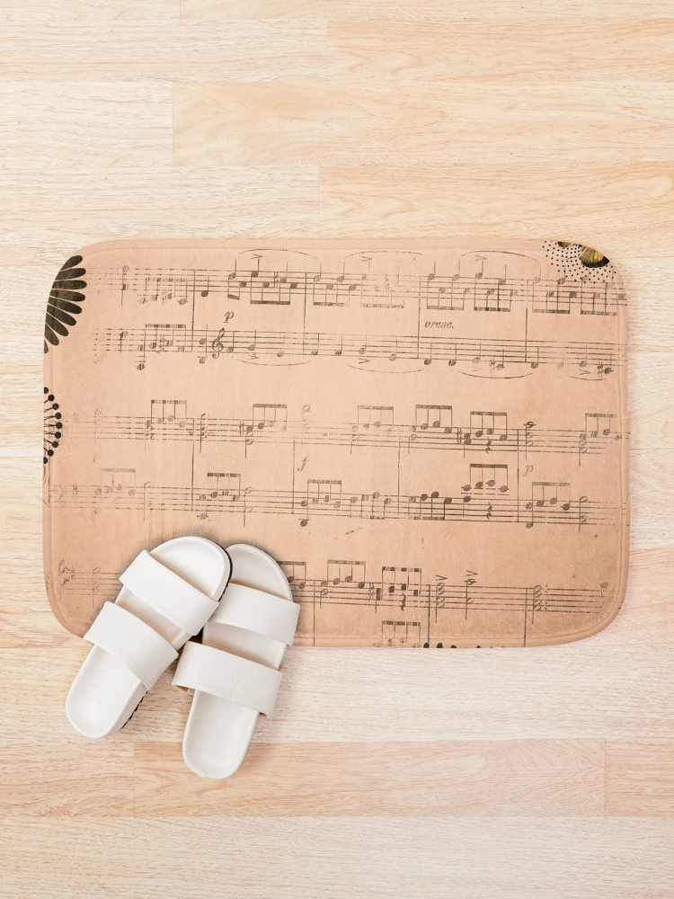 Thumbnail 1 of 6, Bath Mat, Musical notes script designed and sold by Graphics By Craig.