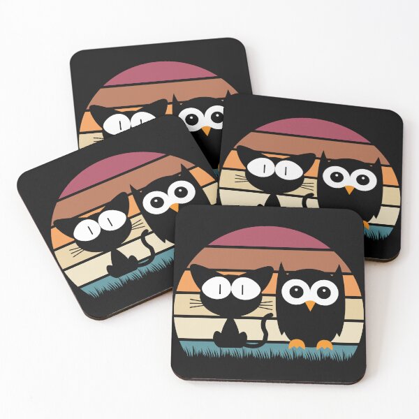 Item preview, A Cat And An Owl Retro Design designed and sold by limos.