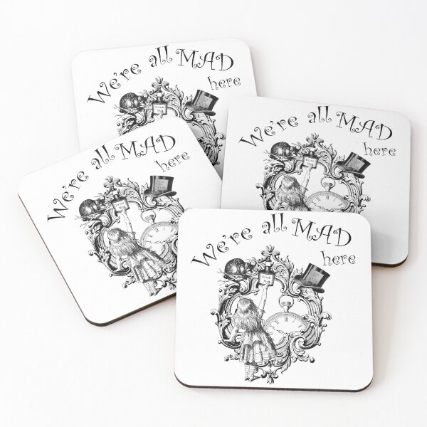 Item preview, Alice in Wonderland Quote - "We're All Mad Here" designed and sold by VicAndSteam.