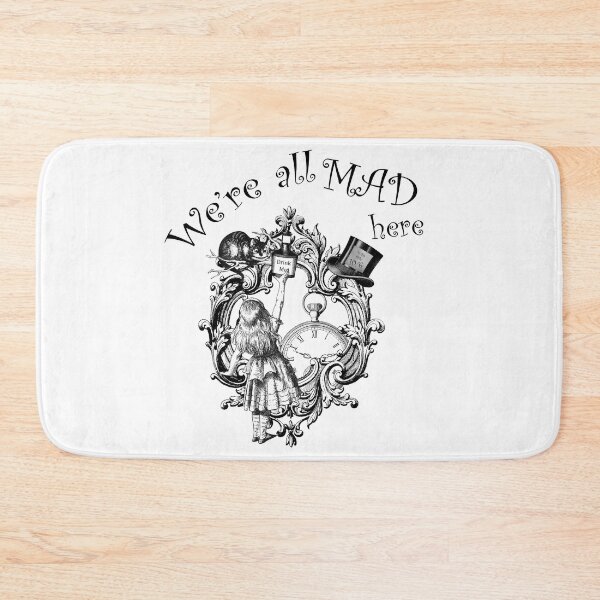 Item preview, Alice in Wonderland Quote - "We're All Mad Here" designed and sold by VicAndSteam.