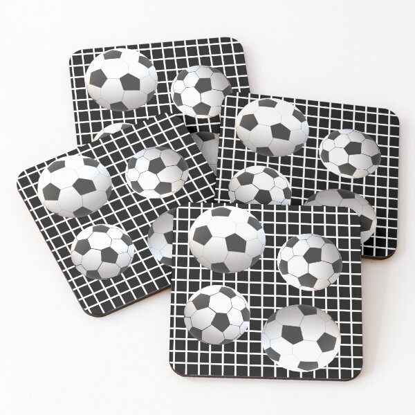 Item preview, Soccer Balls on Goal Post Net for Sports Lovers designed and sold by ArtByLM.