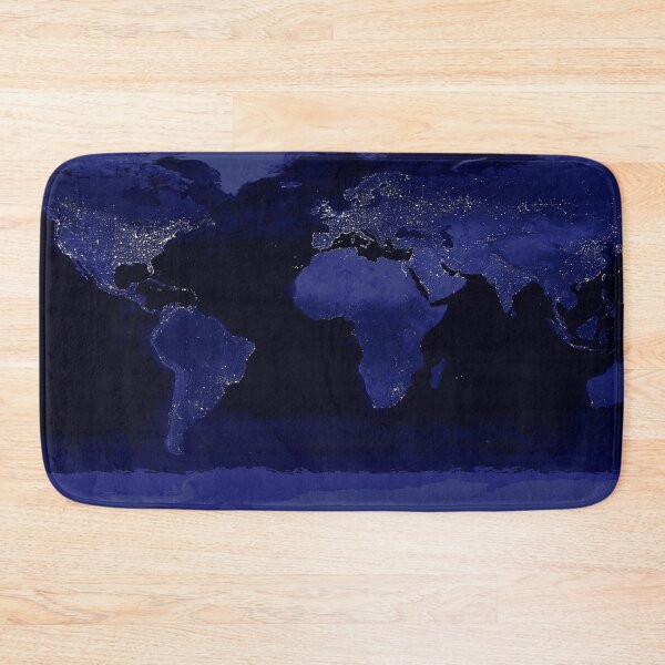 Item preview, Map of Earth at Night.... Continental Lights designed and sold by WanderingLife.
