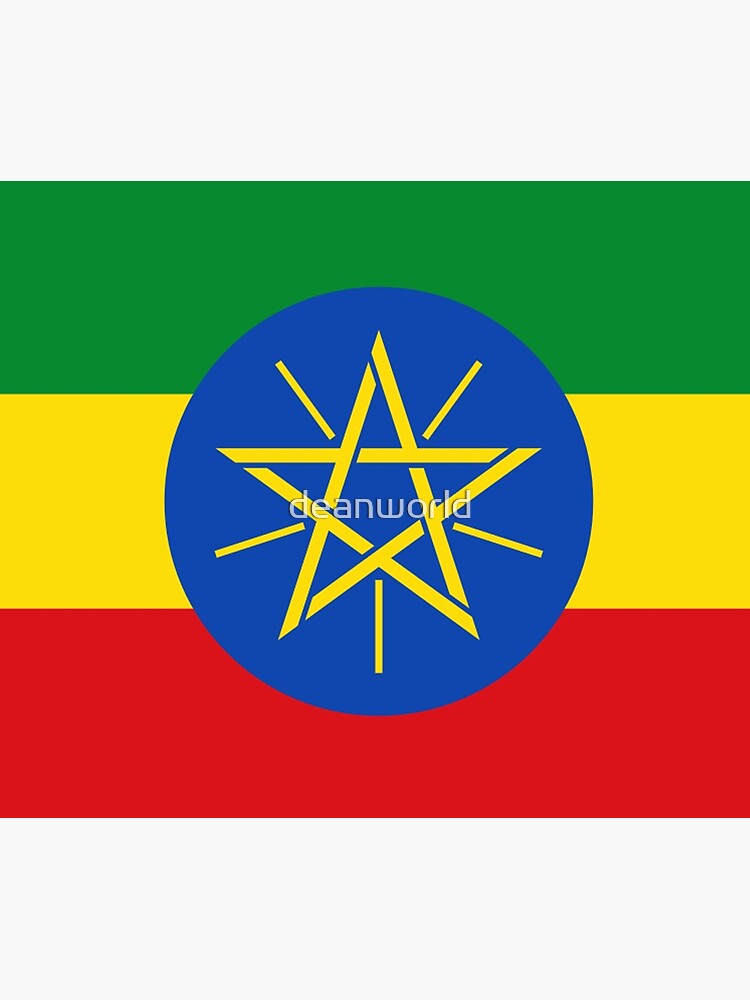 Ethiopia Flag - Ethiopian Sticker by deanworld