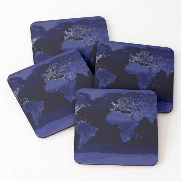 Item preview, Map of Earth at Night.... Continental Lights designed and sold by WanderingLife.
