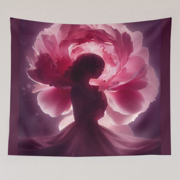 Item preview, Peony Anime Girl AI Art designed and sold by AuroraAndsten.