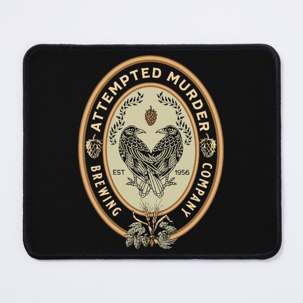 Item preview, Attempted Murder Brewing Company Beer Logo Crows & Ravens designed and sold by itsrturn.