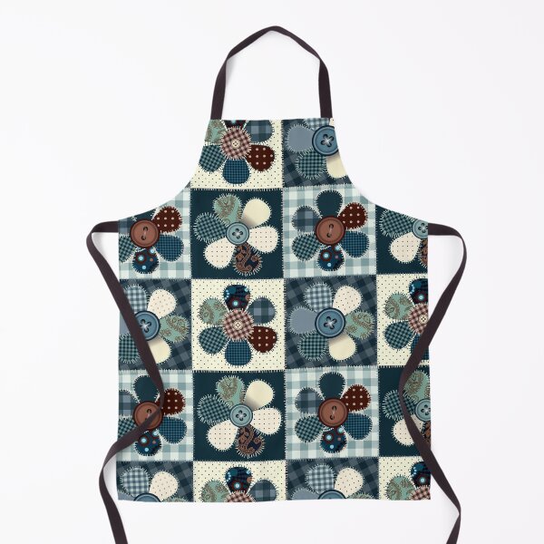 Item preview, Patchwork Blue Flowers designed and sold by Miaramar.